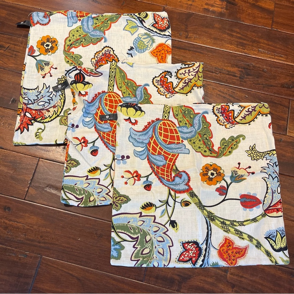 Newport linen pillow covers 18” 3